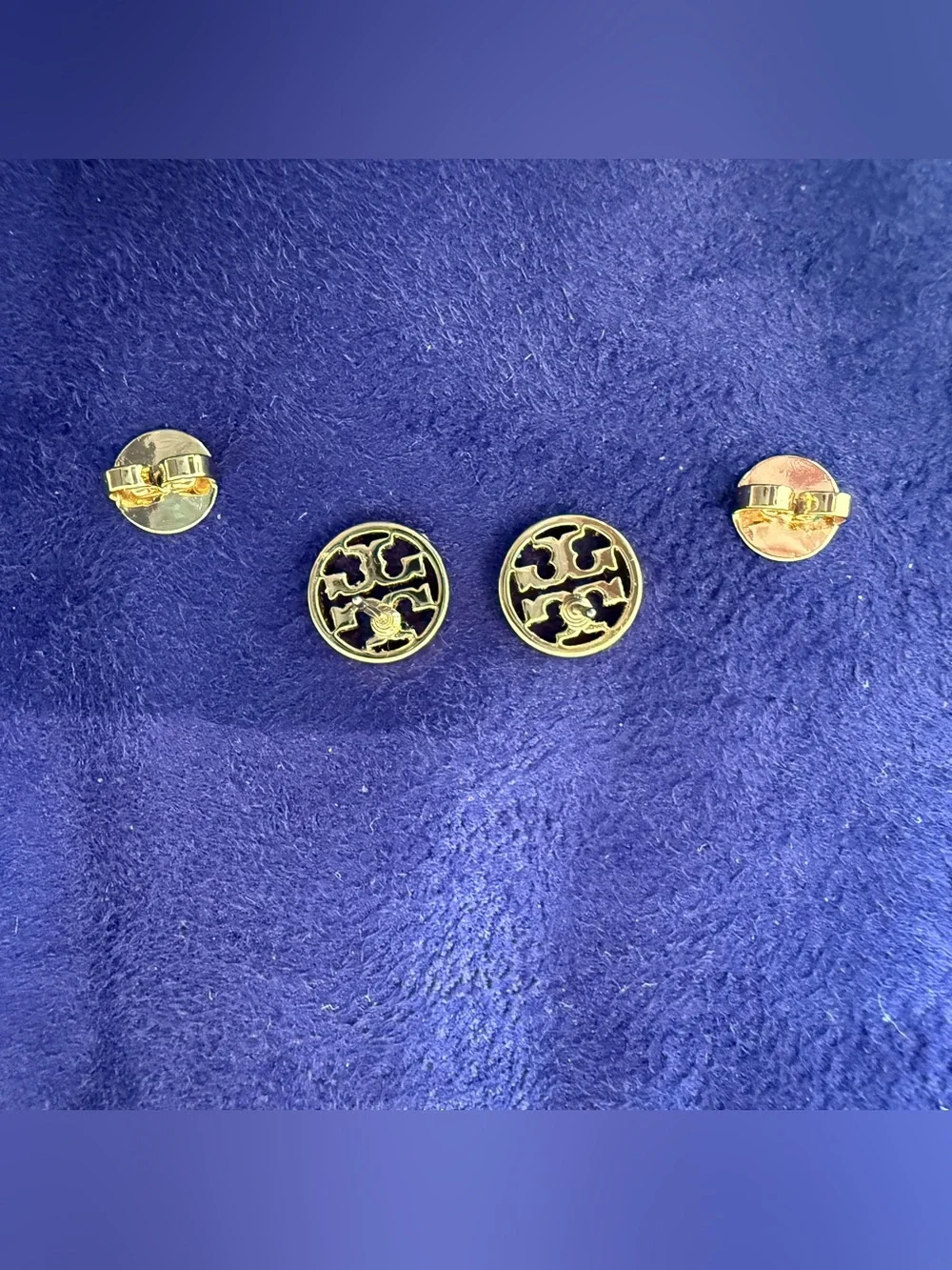TORY BURCH Miller Icon Stud Earrings in 18k Plated Gold